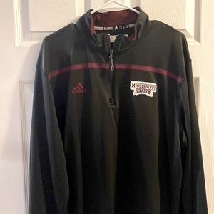 Men's XL - Adidas 3 quarter zip pullover - Mississippi State